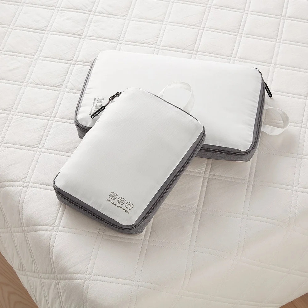 The Container Store White Compression Cubes Set NWT